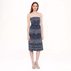 J. Crew strapless scattered floral dress